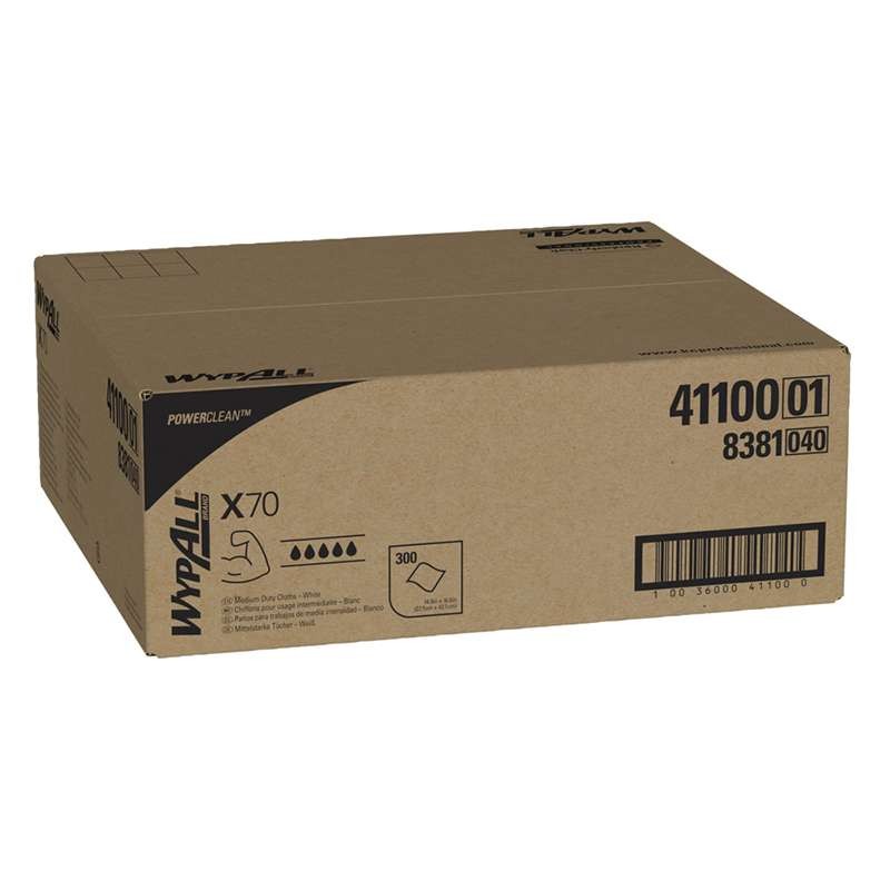 WypAll 41100 Workhorse Rags 14.9″x16.6″ Hydroknit 300 Rags Heavy-Duty