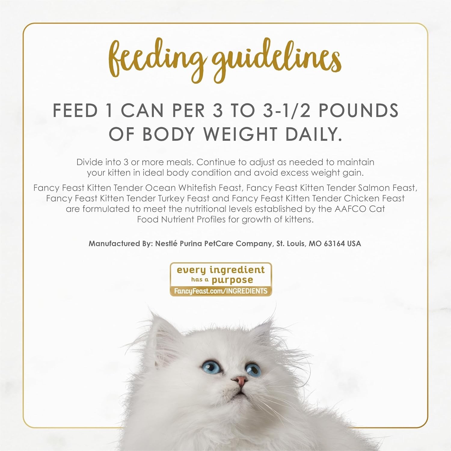 3 Pack Fancy Feast Kitten Grain Free Pate Wet Cat Food 3 oz 24 Ct Variety Pack