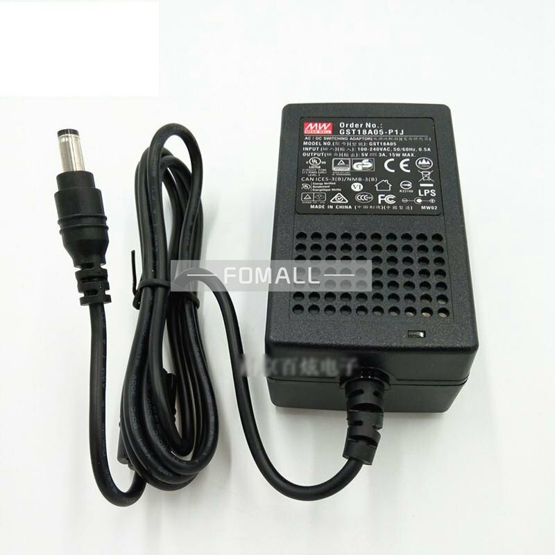 1Pcs For MEAN WELL 15W 5V 3A low no-load loss adapter power supply GST18A05-P1J
