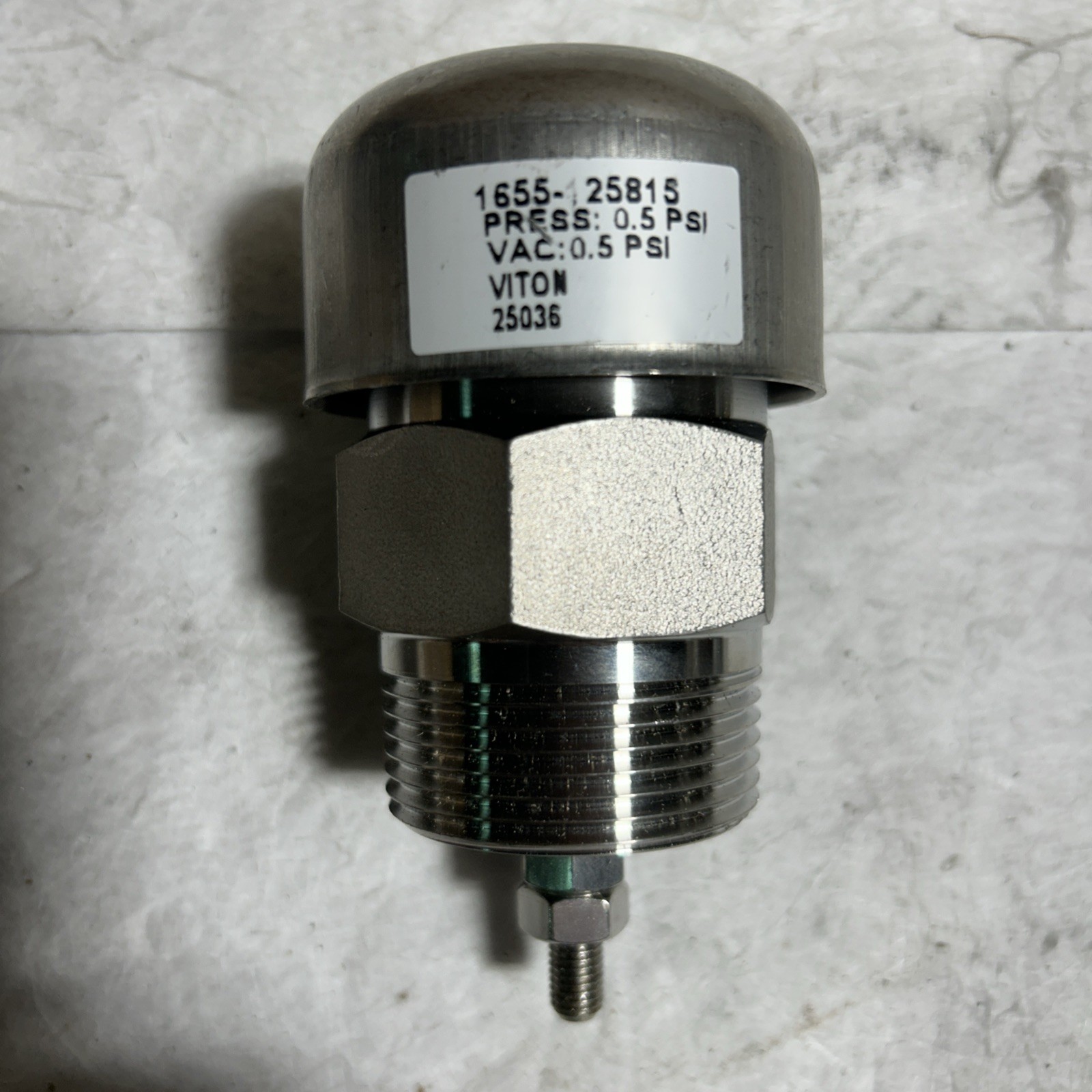 GITS #1655-125815 1-3/4”NPT S.S. Dual Purpose Pressure/Vacuum Relief Vent