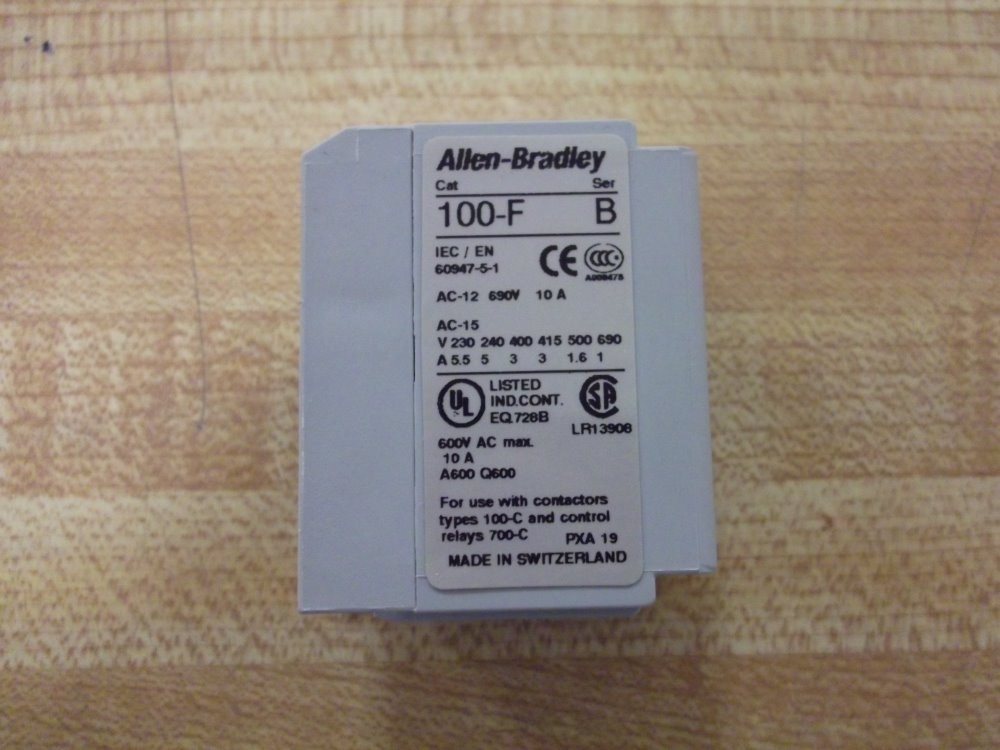 Allen Bradley 100-FA11 Auxiliary Contact 100FA11 (Pack of 3)