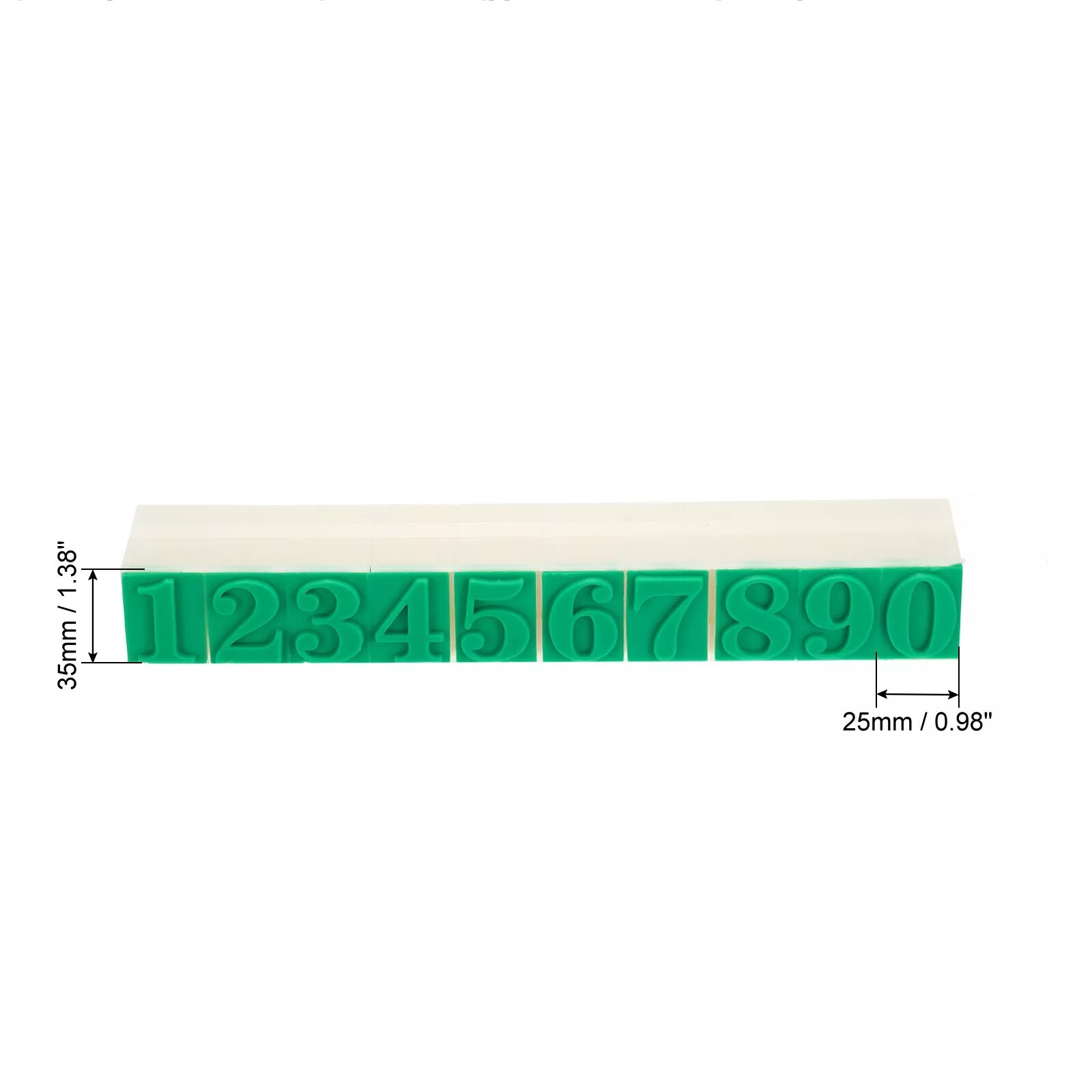 Detachable Number Stamps Numeral 0-9 Number Stamp Combination Set Large, 1 Set