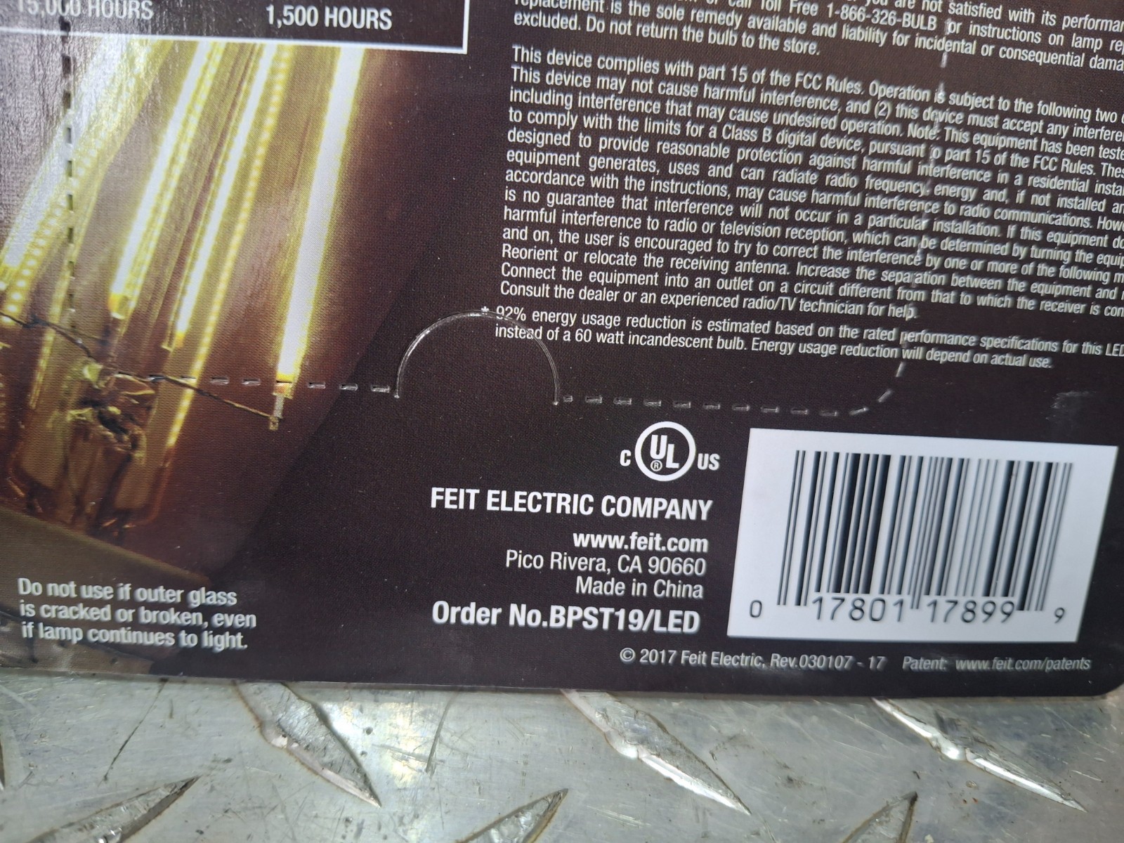 Lot of 4 Feit Electric LED Dimmable Vintage Style Light Bulb #BPST19/LED ST19