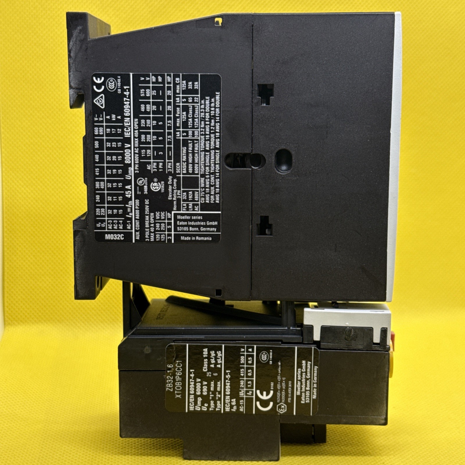 EATON DIL M32-10 XTCE032C10, XTOB1P6CC1, ZB32 3PH contactor 24V 50/60Hz