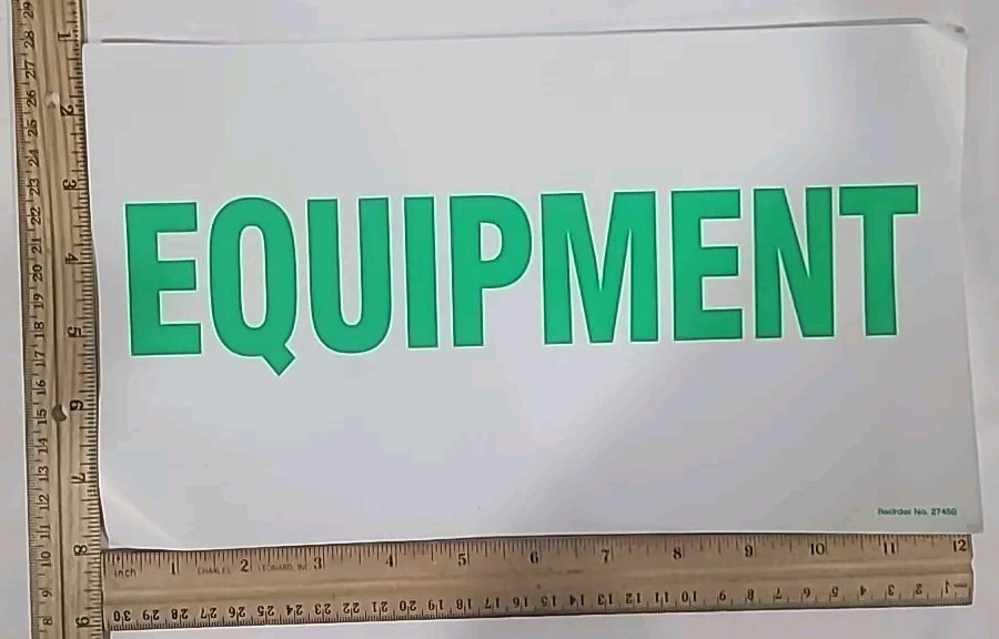 Lab Safety Supply (Equipment) Vinel Sign