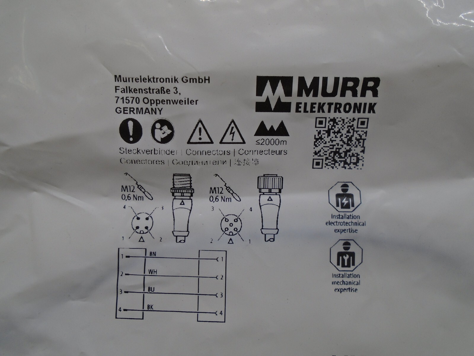 New old Stock 7000-40021-6340050 Murr Elektronik Cable R62