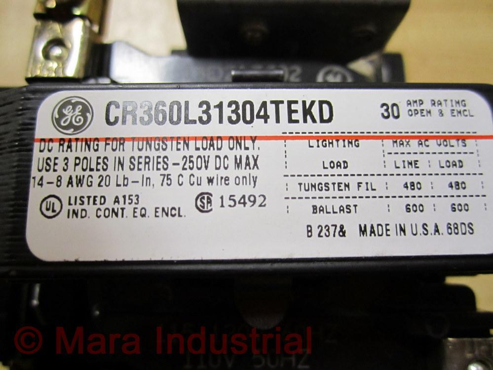 GE General Electric CR360L31304TEKD Contactor