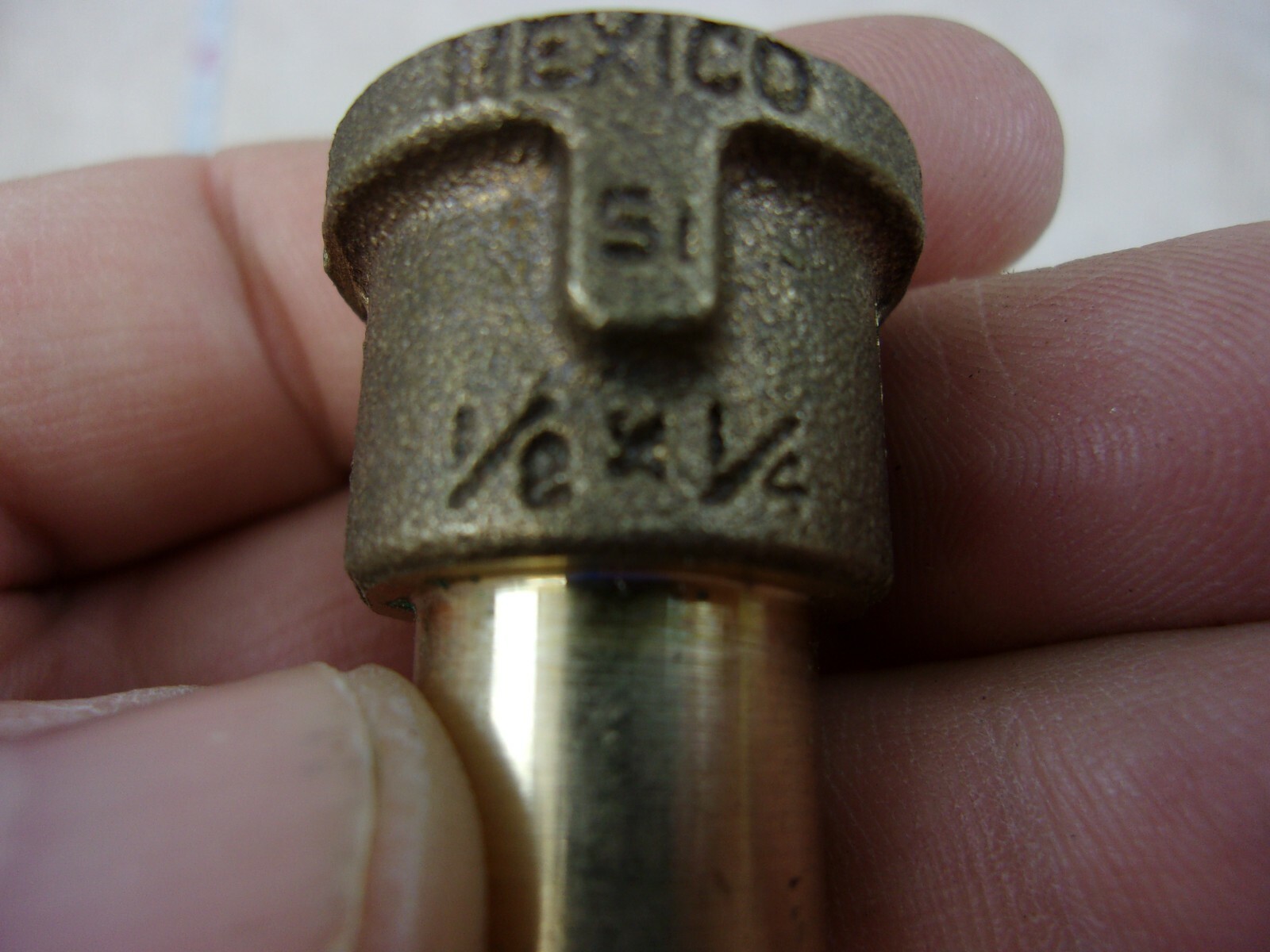 LOT OF 8 NSF-61-G, BRASS FITING 1/4NPT TO 1/2″ I.D. SWEAT ON ADAPTOR, F0359