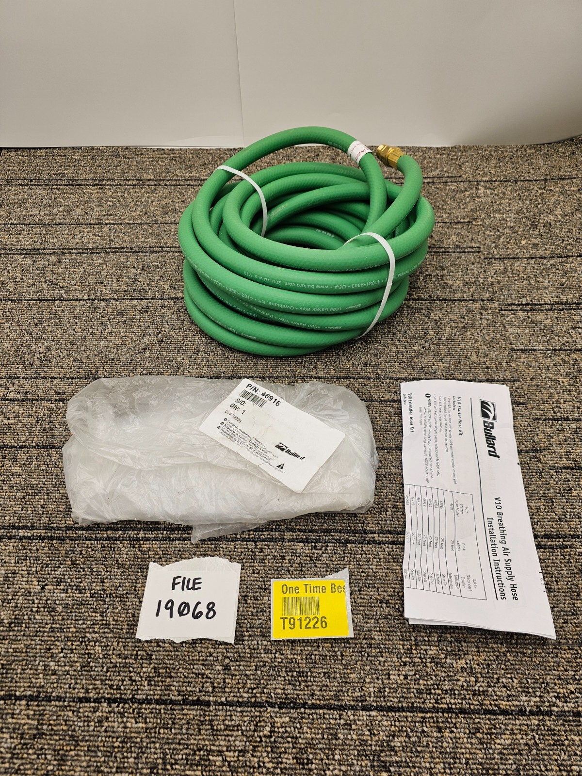 Bullard 46916 25FT V10 Series Starter Hose V-10-25-ST Female Quick Disconnect