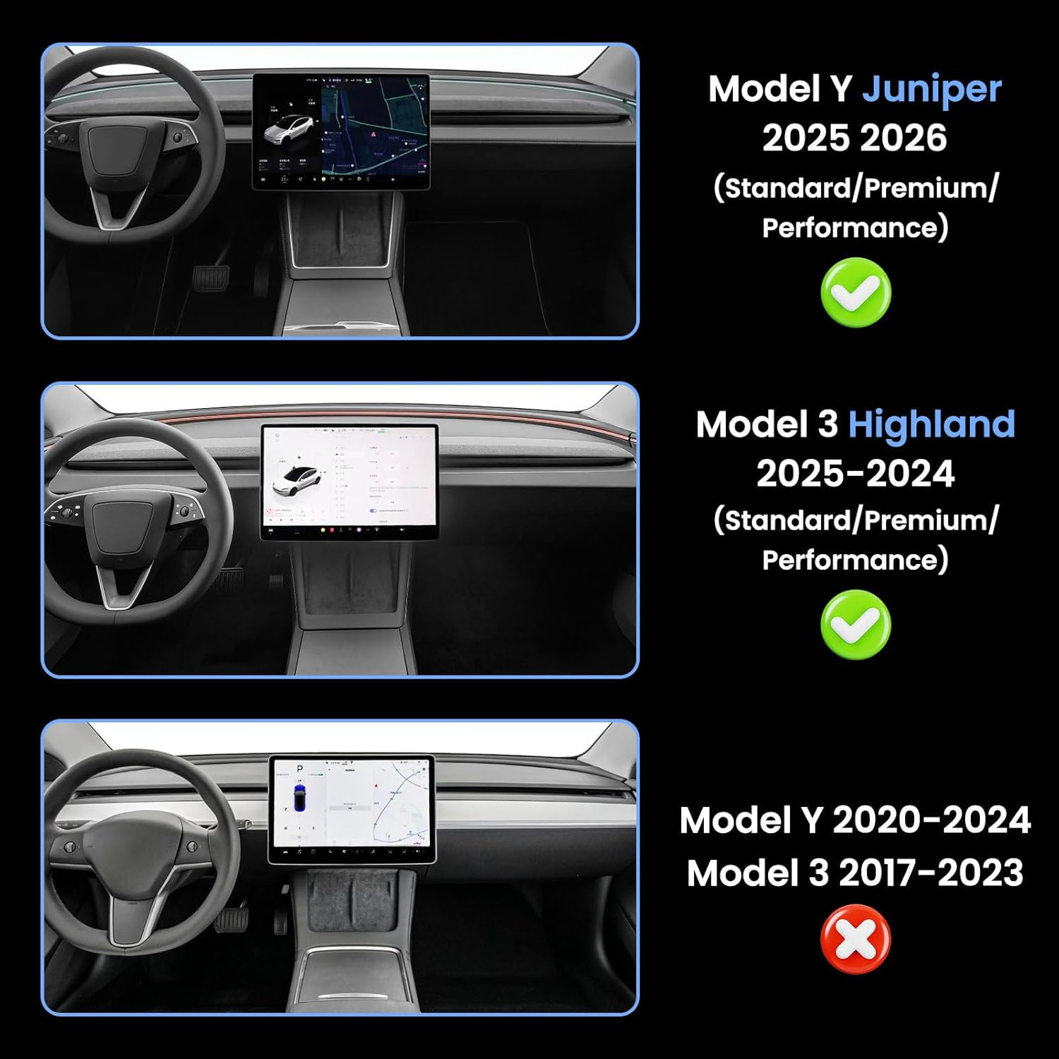 Upgrade for Model Y Juniper under Screen Storage Organizer 2025–2026,Model 3 Hig
