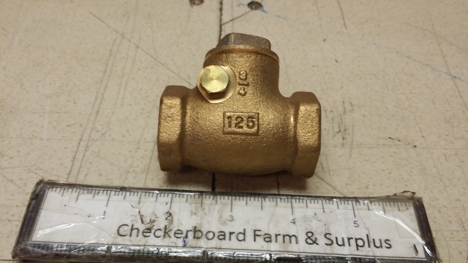 NOS Hammond Horizontal Lift Swing Check Valve 3/4″ 125 PSI Brass IB-904 904-3/4