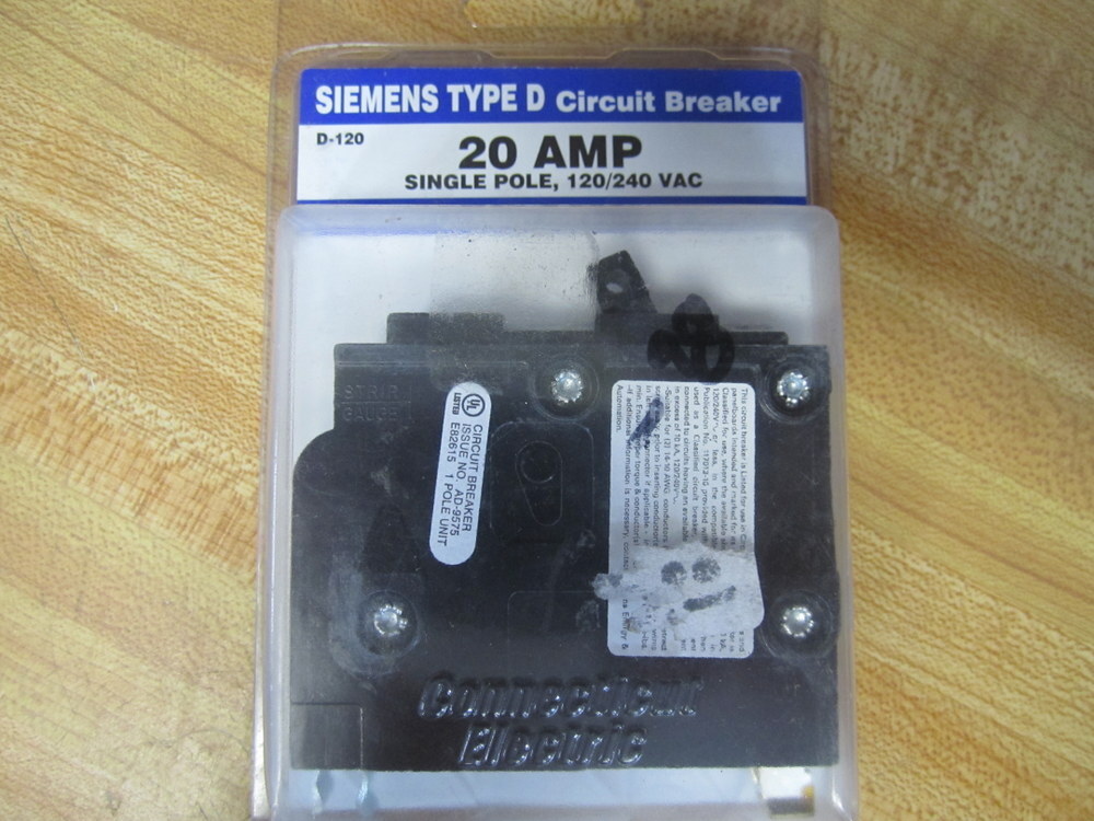 Siemens D-120 Type D Circuit Breaker D120