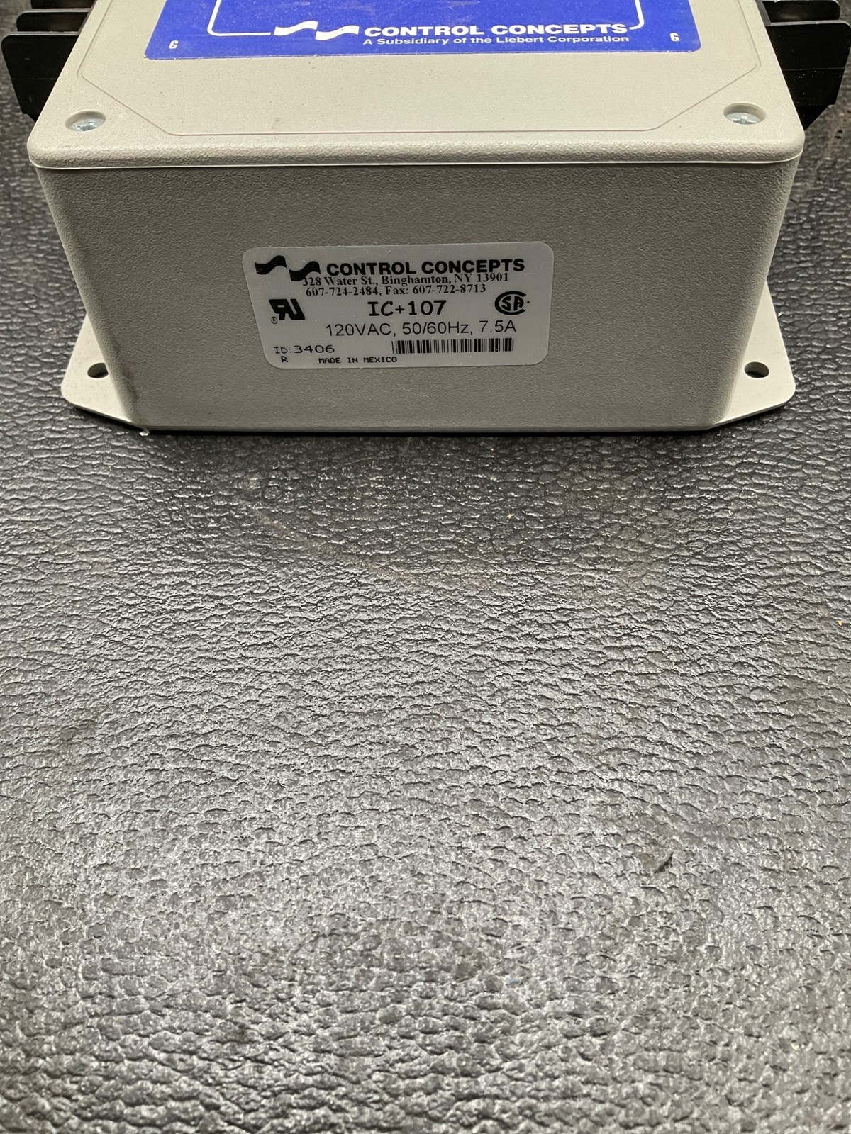 CONTROL CONCEPTS IC+107 Islatrol Active Tracking Filter 120VAC 7.5A USED