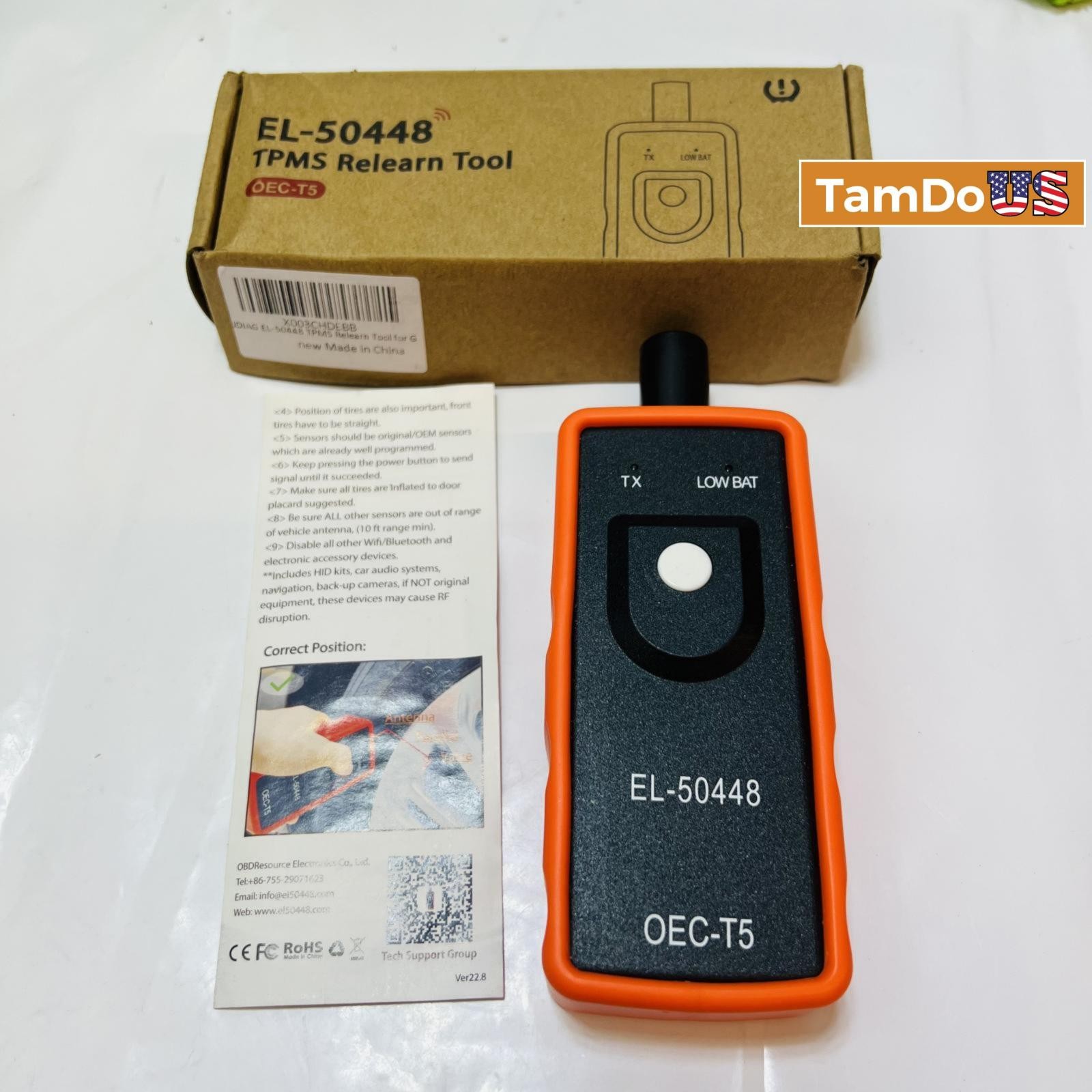 TPMS Relearn Tool & Tire Sensor Reset – OEC-T5 EL-50448 Activation Tool