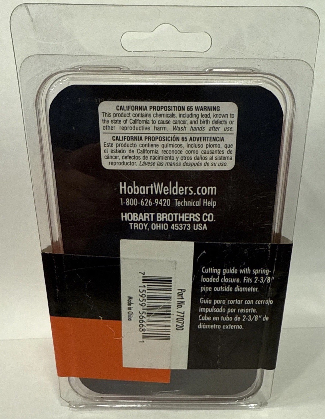 Hobart 2-3/8″ Guide Saddle # 770720. 22.5, 45, and 90. New.