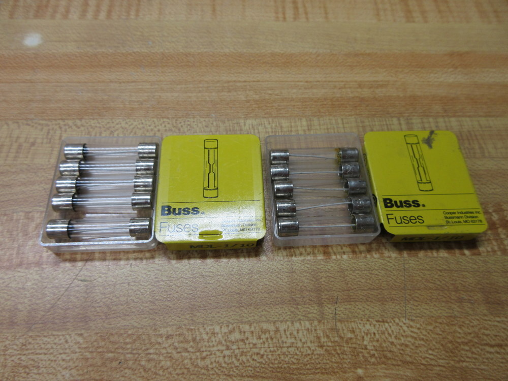 Buss MDL-1/10 Bussmann Fuse Cross Ref 6F021, 3AG-SB Wirewound (Pack of 10)