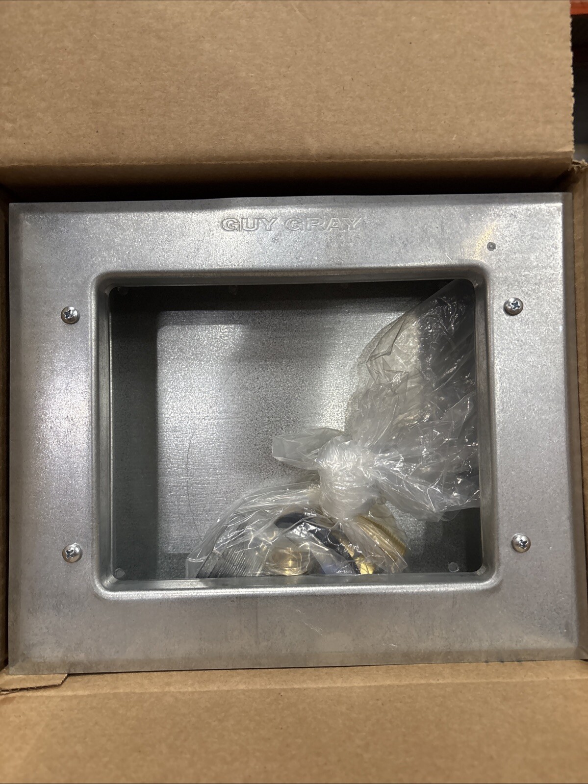 Guy Gray 82026 Washing Machine Outlet Box Galvanized 1/2″ Mip