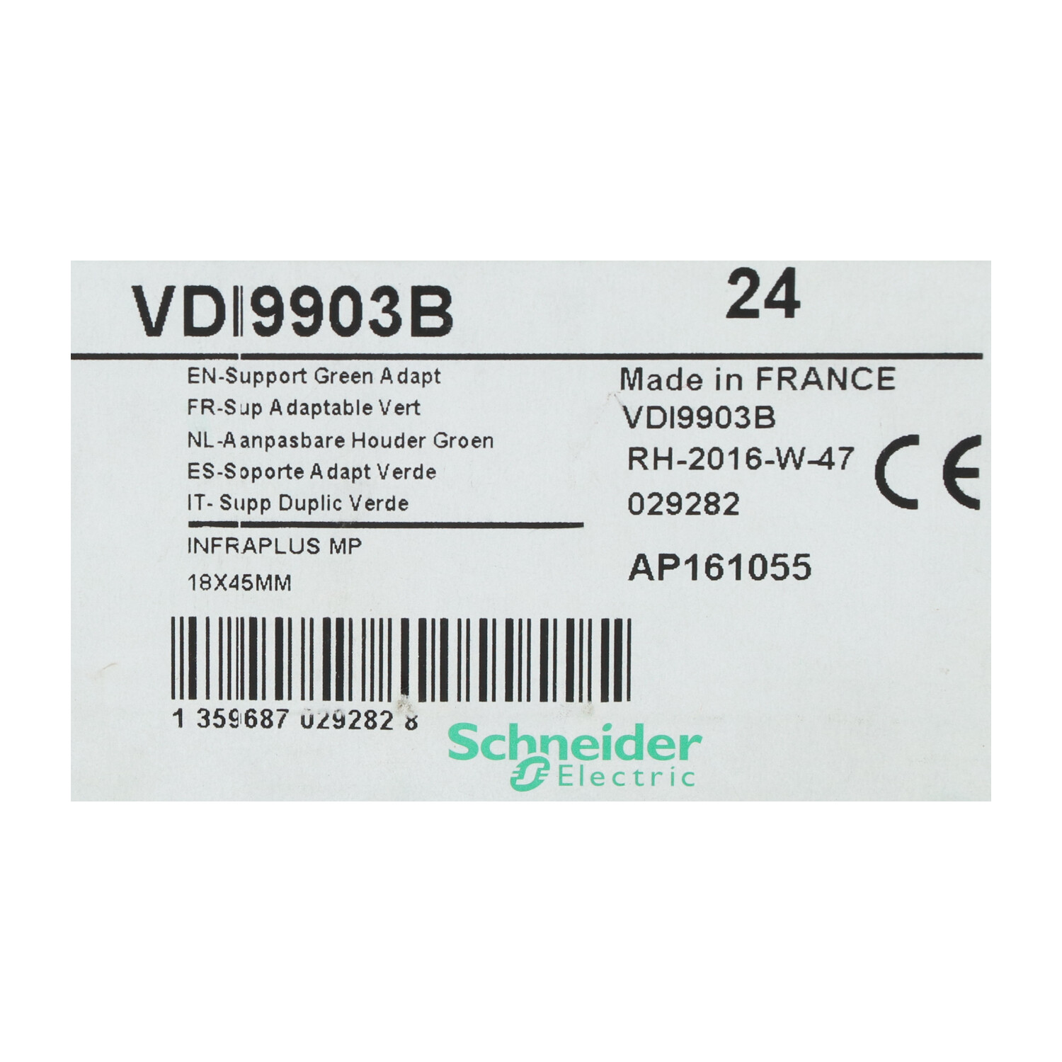 Schneider Electric VDI9903B Modular Jack Support Non-Shutter New NFP (24pcs)
