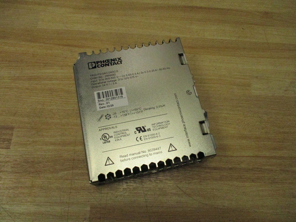 Phoenix Contact TRIO-PS/3AC/24DC/5 Trio Power Supply 2866462