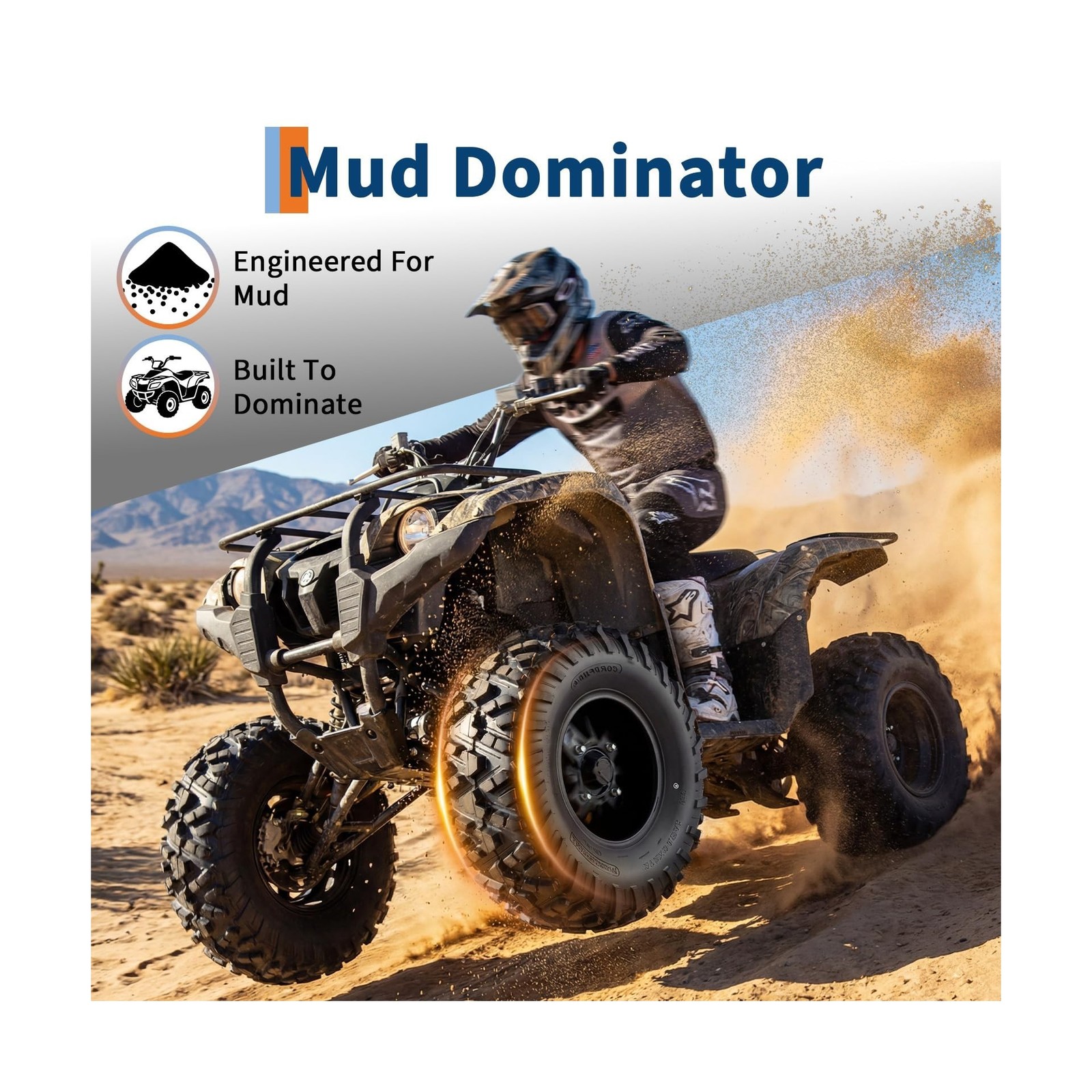 25x10x12 ATV UTV Tires, 25 10 12 All-Terrain Tires,A102, 25×10-12 UTV ATV Tir…