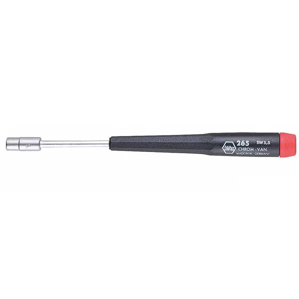 Wiha 26536 Precision Nut Driver, SAE, 9/64in, 2-7/16in