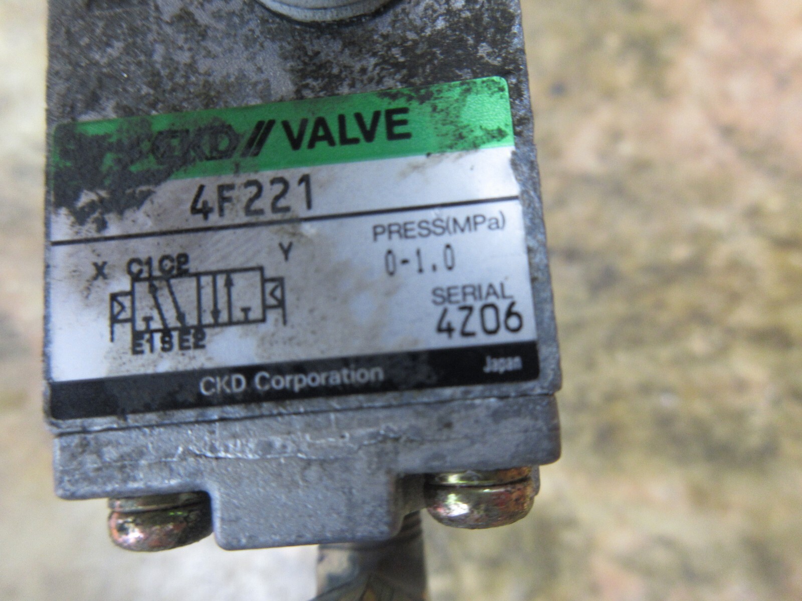 CKD VALVE 4F221 4Z06 OKUMA LNC-8 CNC LATHE