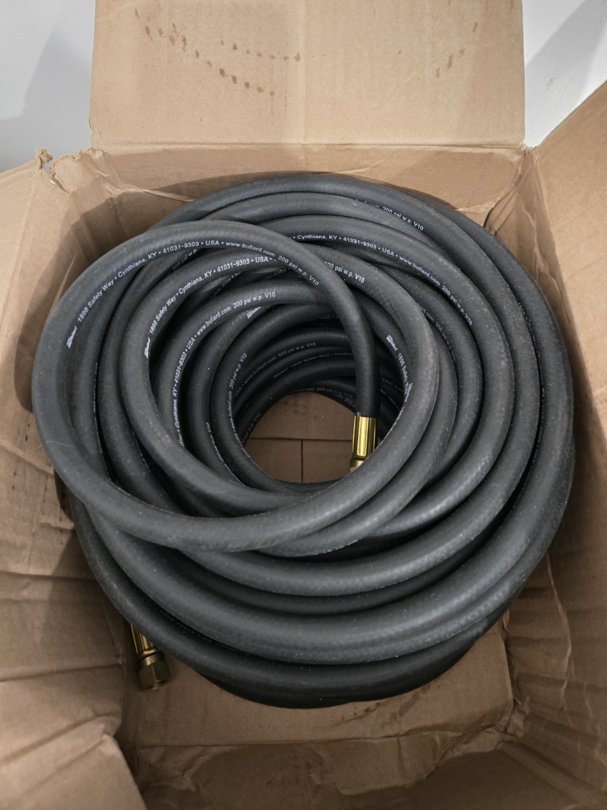 BULLARD AIR SUPPLY HOSE 100′ V10 V-10-100-EXT INTERCHANGE BLACK