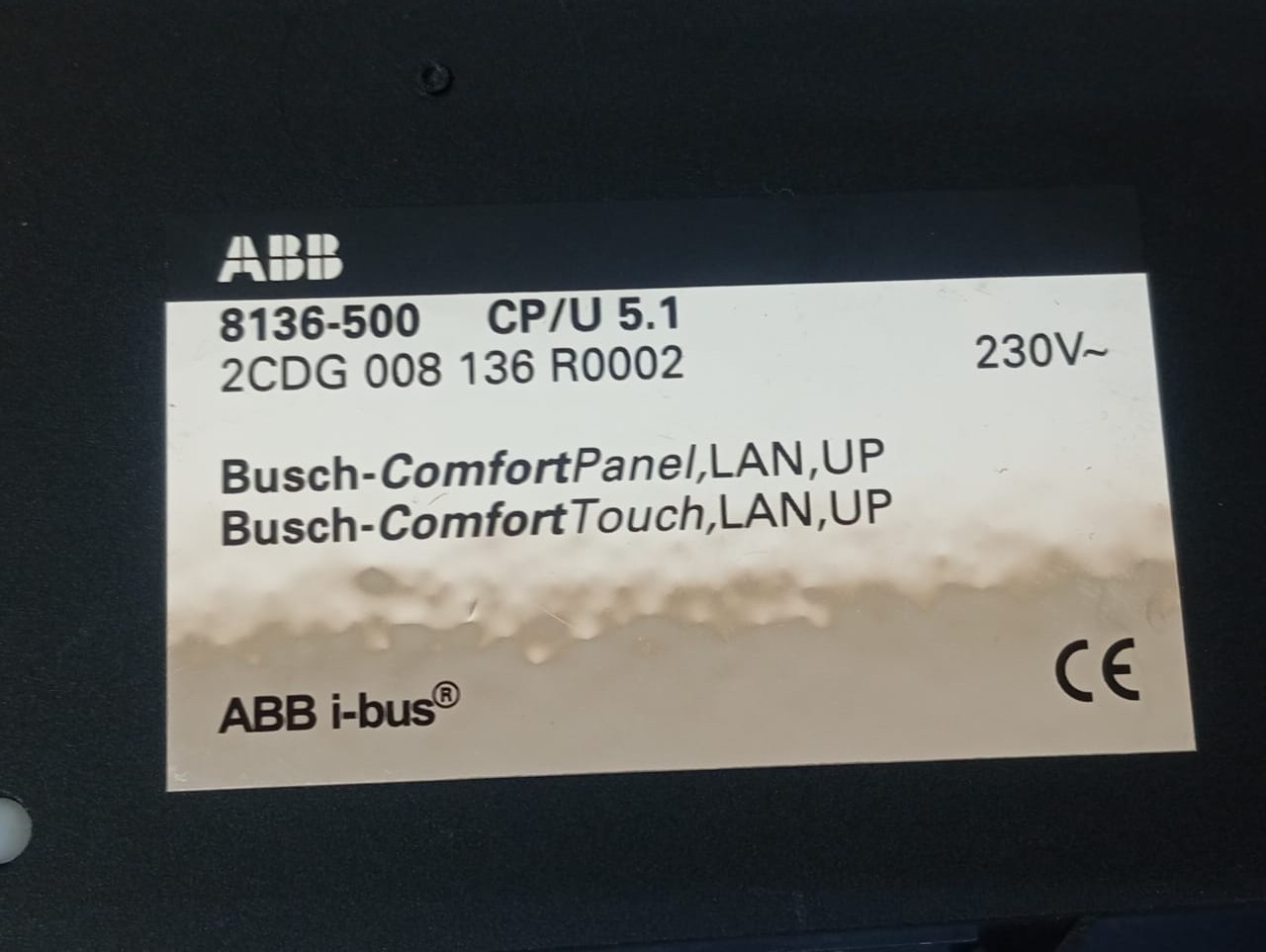 ABB / Busch-Comfort Panel LAN UP / 8136-500 CP/U 5.1 / 2CDG 008 136 R0002