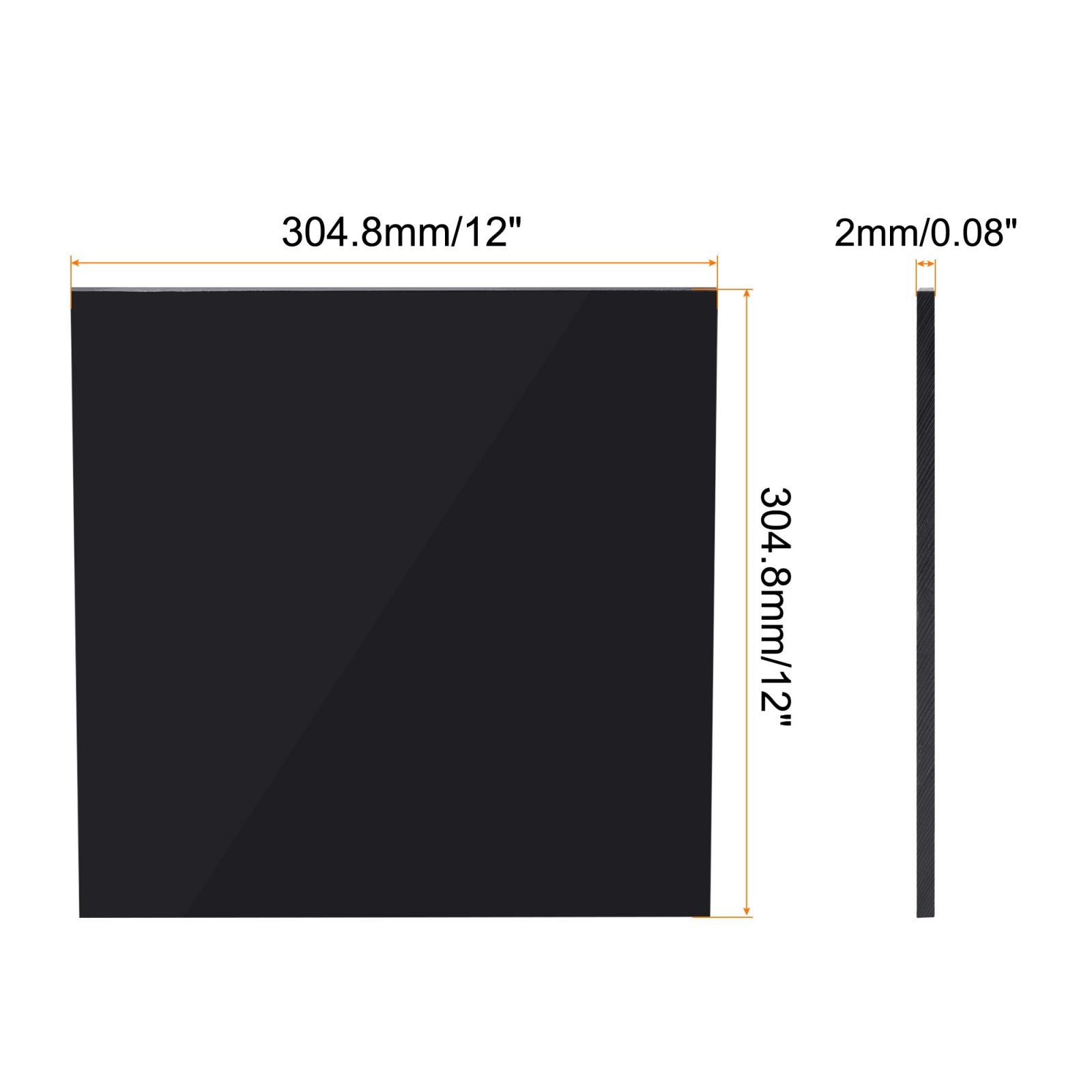 UHMW Sheet Ultra High Molecular Weight Polyethylene 12″ x 12″ x 0.08″ Black