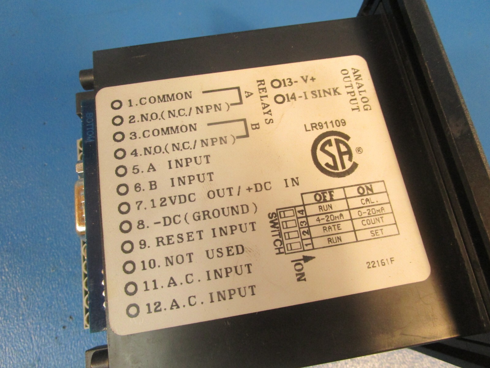 KEP MRTA3A, MINItrol Ratemeter Totalizer, 4-20mA Output, Six Digit Readout