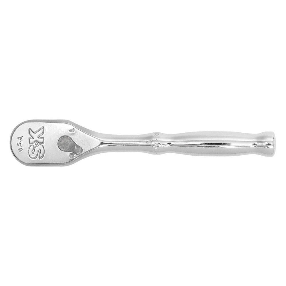 SK PROFESSIONAL TOOLS 80180 Hand Ratchet, 6 in, Chrome, 1/4 in 484N60