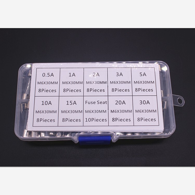 6x30mm Quick Blow Glass Tube Fuse Assorted Kits Fast-blow Glass Fuses Set