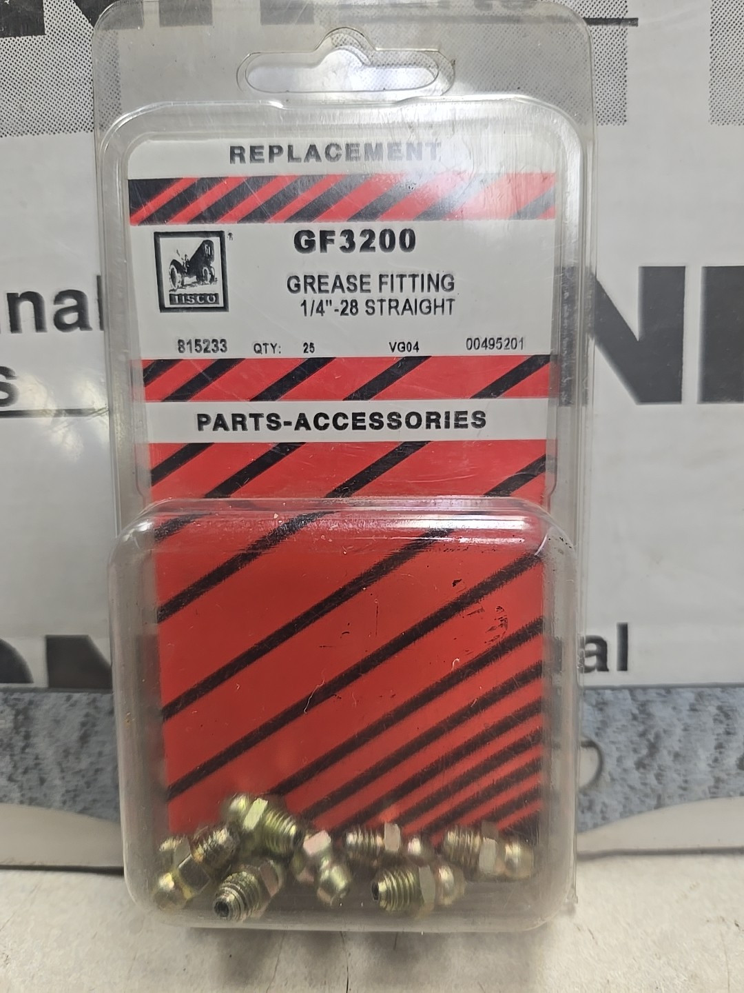 GF3200 NEW GREASE FITTING 1/4″-28 Straight Lot Of 8 For Tractors Free Shipping!