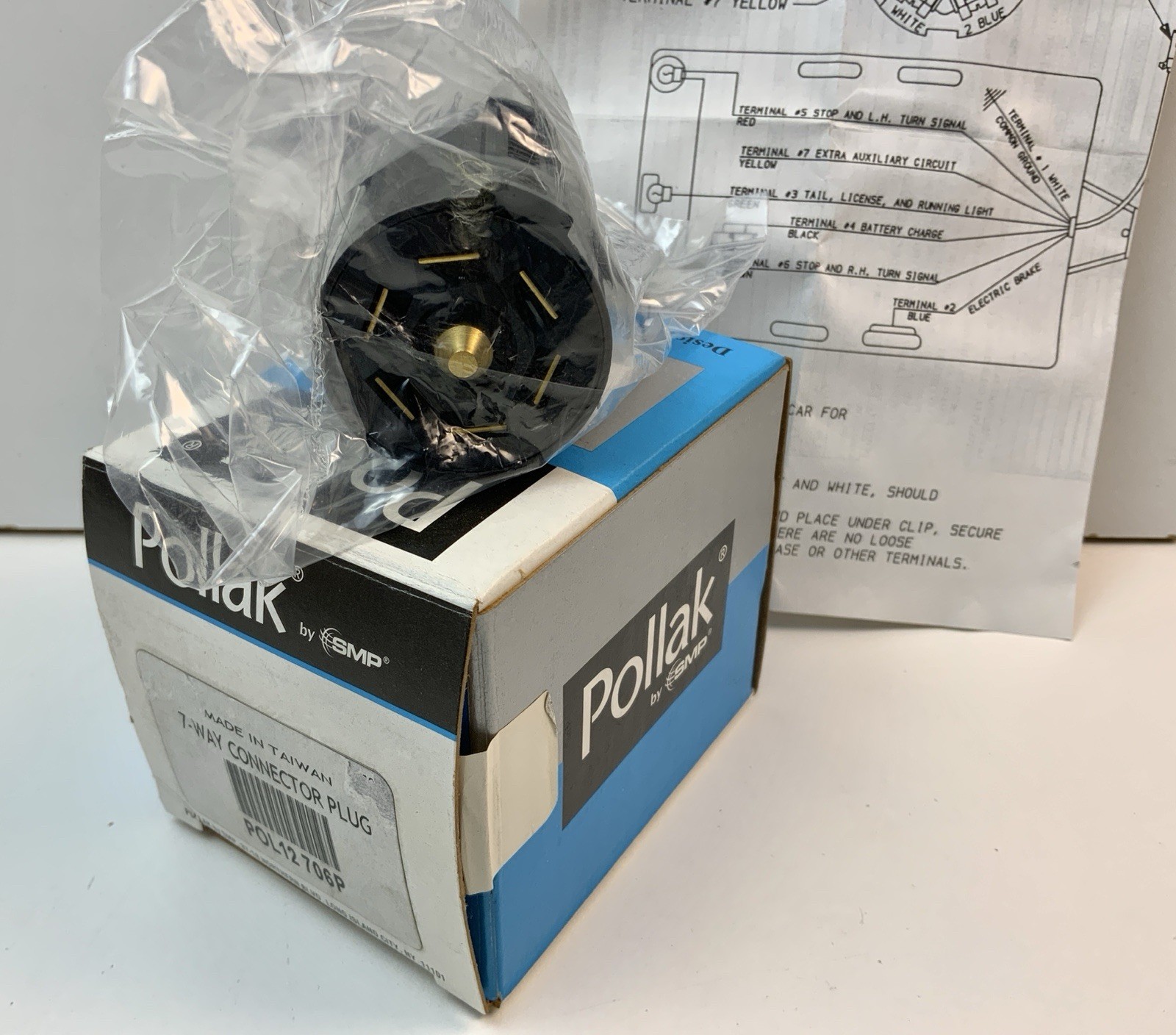 NEW! Pollak 7-Way Connector Plug P/N: POL12-706P