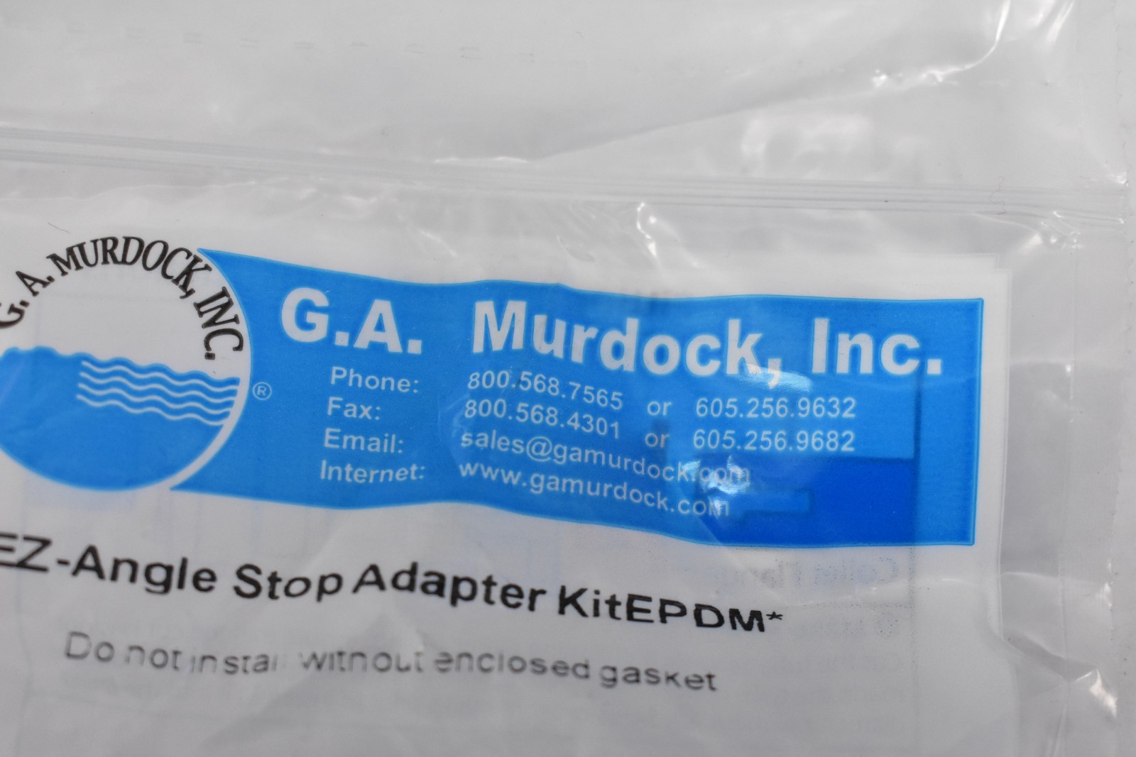 GA Murdock EZ Angle Stop Adapter Kit EPDM H0730426 w 1/4″ Mur-Lok 90° Ball Valve