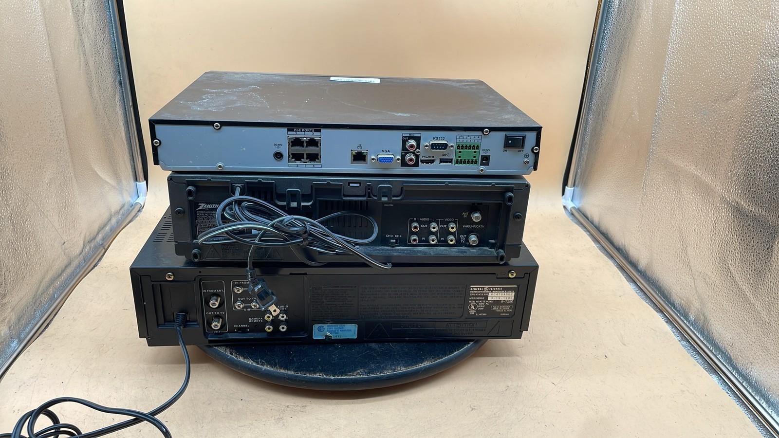 Honeywell HEN04112 Network Video Recorder/Zenith VR4256HF & GE 9-7250 Units