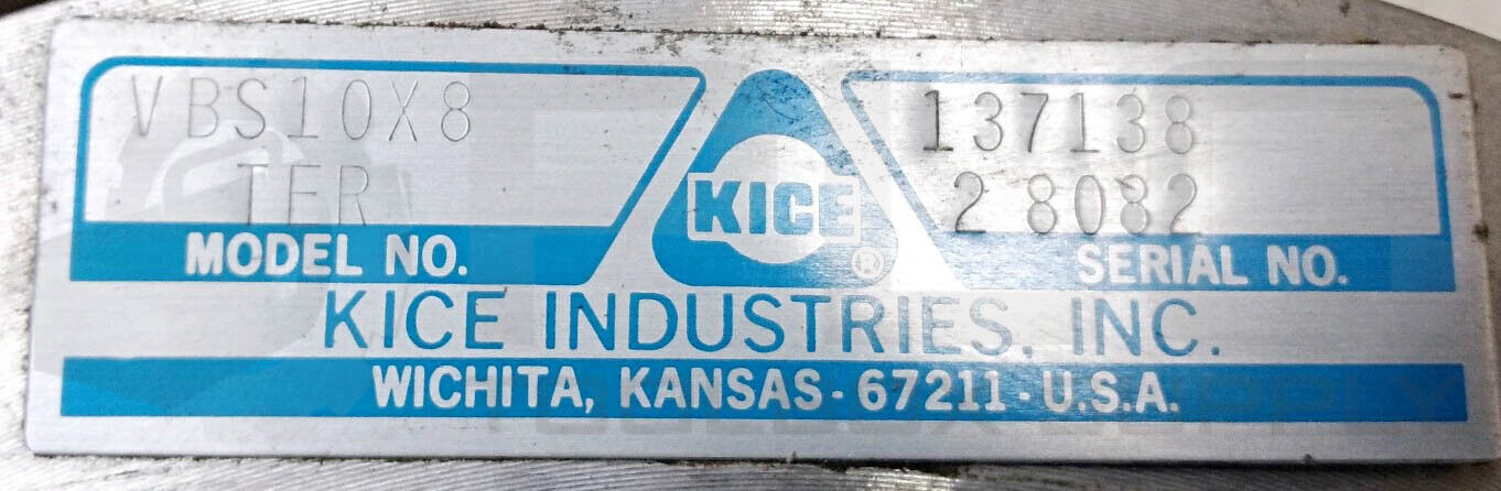 KICE VBS VBS10X8 TER ROTARY AIRLOCK VALVE, STAINLESS STEEL, w/ BALDOR VM3538