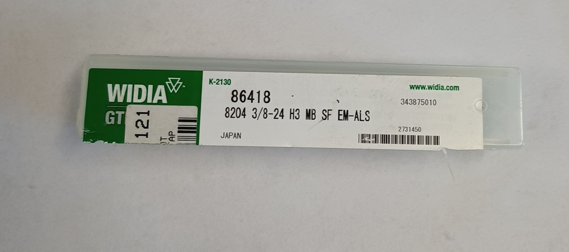3/8-24 NF EM-ALS GH3 HSS-E Japan Widia KJ4A43