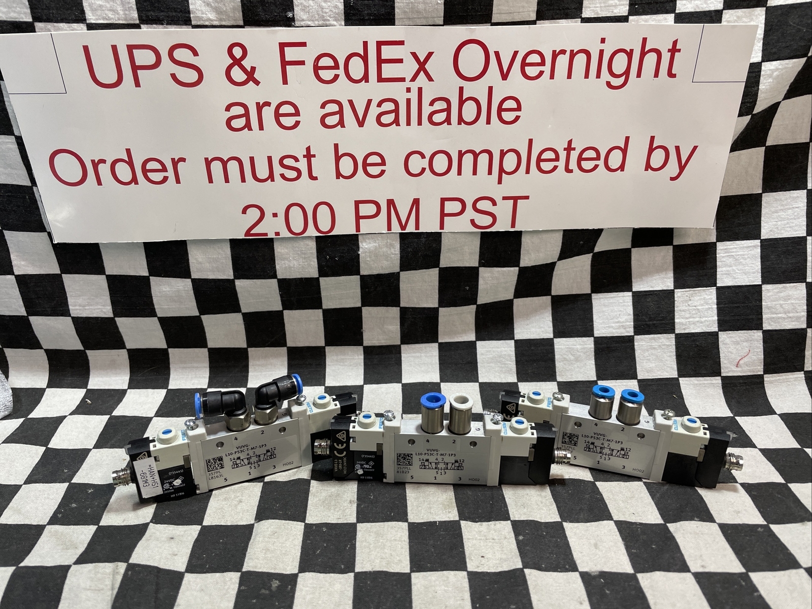 Festo VUVG-L10-P53C-T-M7-1P3, 566476, Solenoid Valve 5/2-way, LOT OF 3 #133P16