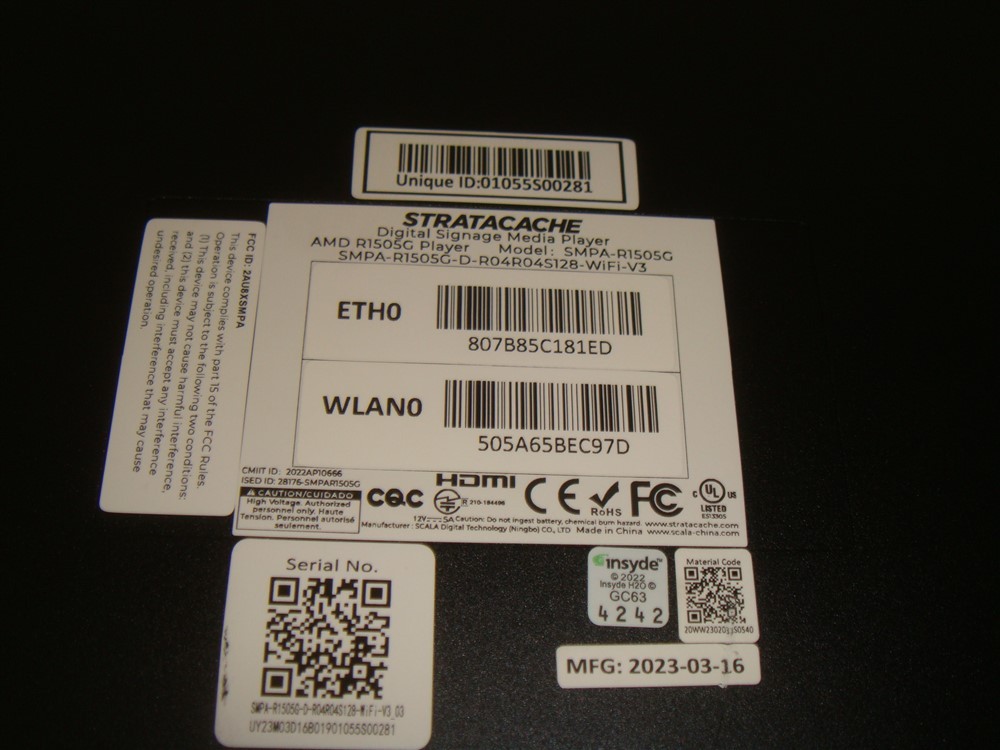 2 QTY STRATACACHE SCALA R1505G DIGITAL SIGNAGE MEDIA PLAYERS – READ!
