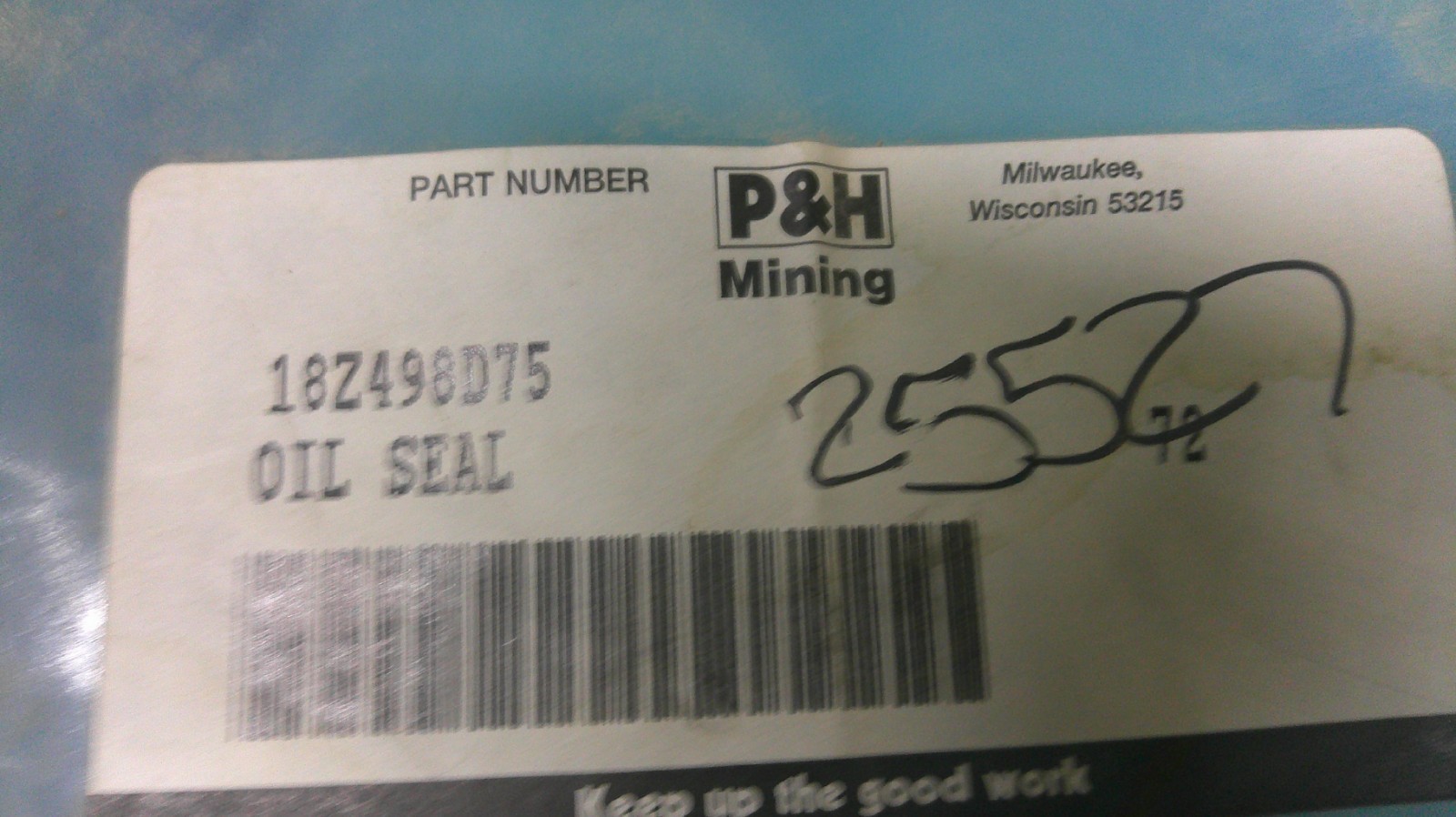 NEW P&H Oil Seal 18Z498D75