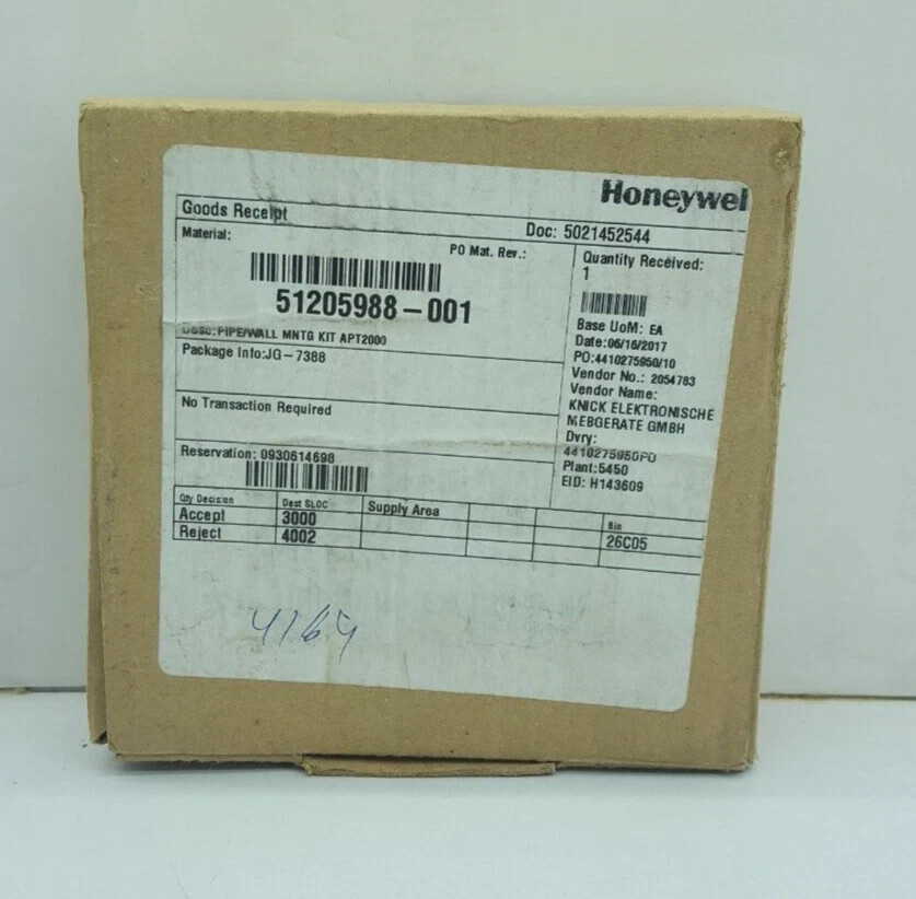 HONEYWELL 51205988-001 PIPE WALL MOUNTING KIT