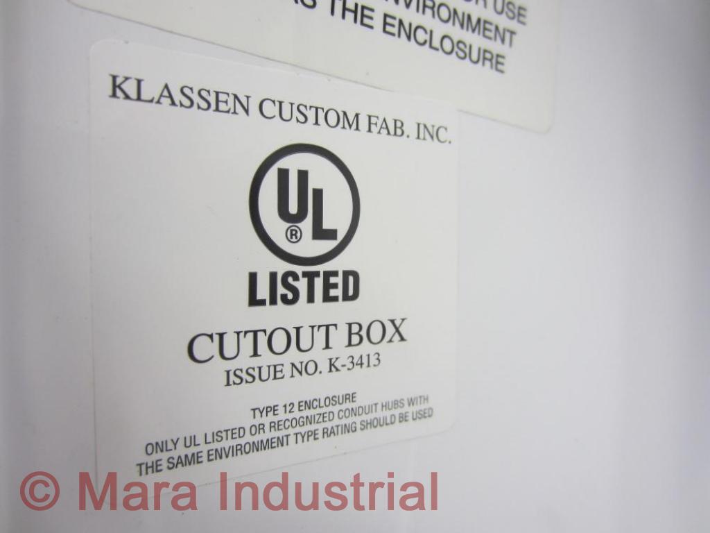 Klassen K-3413 Enclosure K3413 12″x10″x6″ With Holes