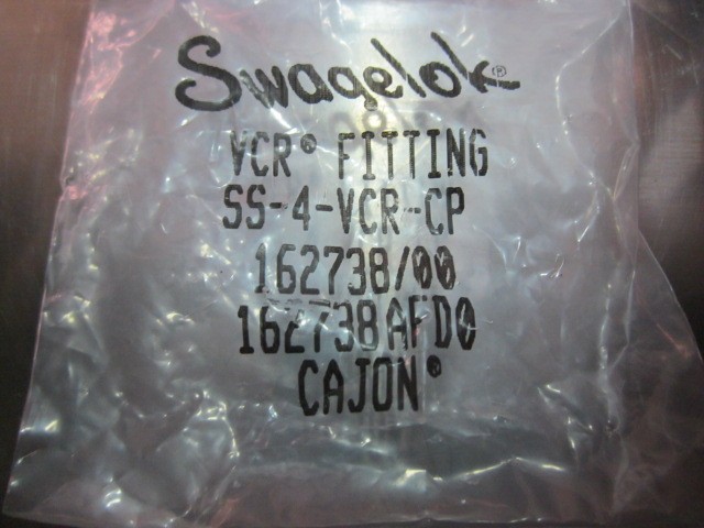 SWAGELOK SS-4-VCR-CP FITTING SS VCR CAP 25TUBE