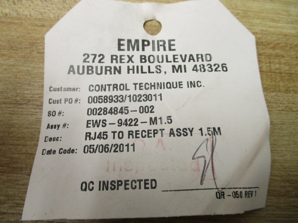 Empire EWS-9422-M1.5 Cable Assembly EWS9422M15