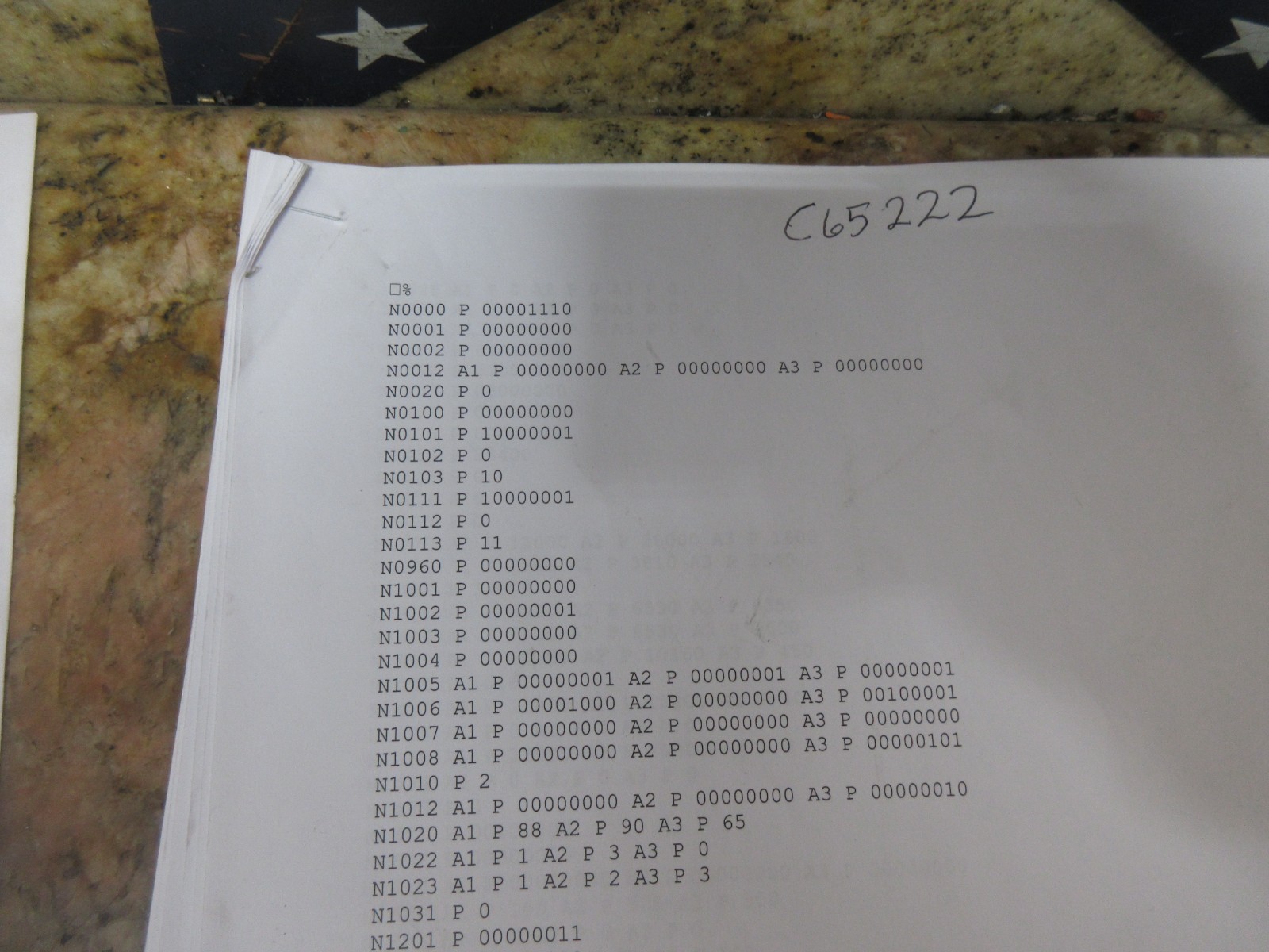 1998 HARDINGE COBRA LC-65 CNC LATHE PARAMETER PARAMETERS LIST SETTINGS 4 PIECES