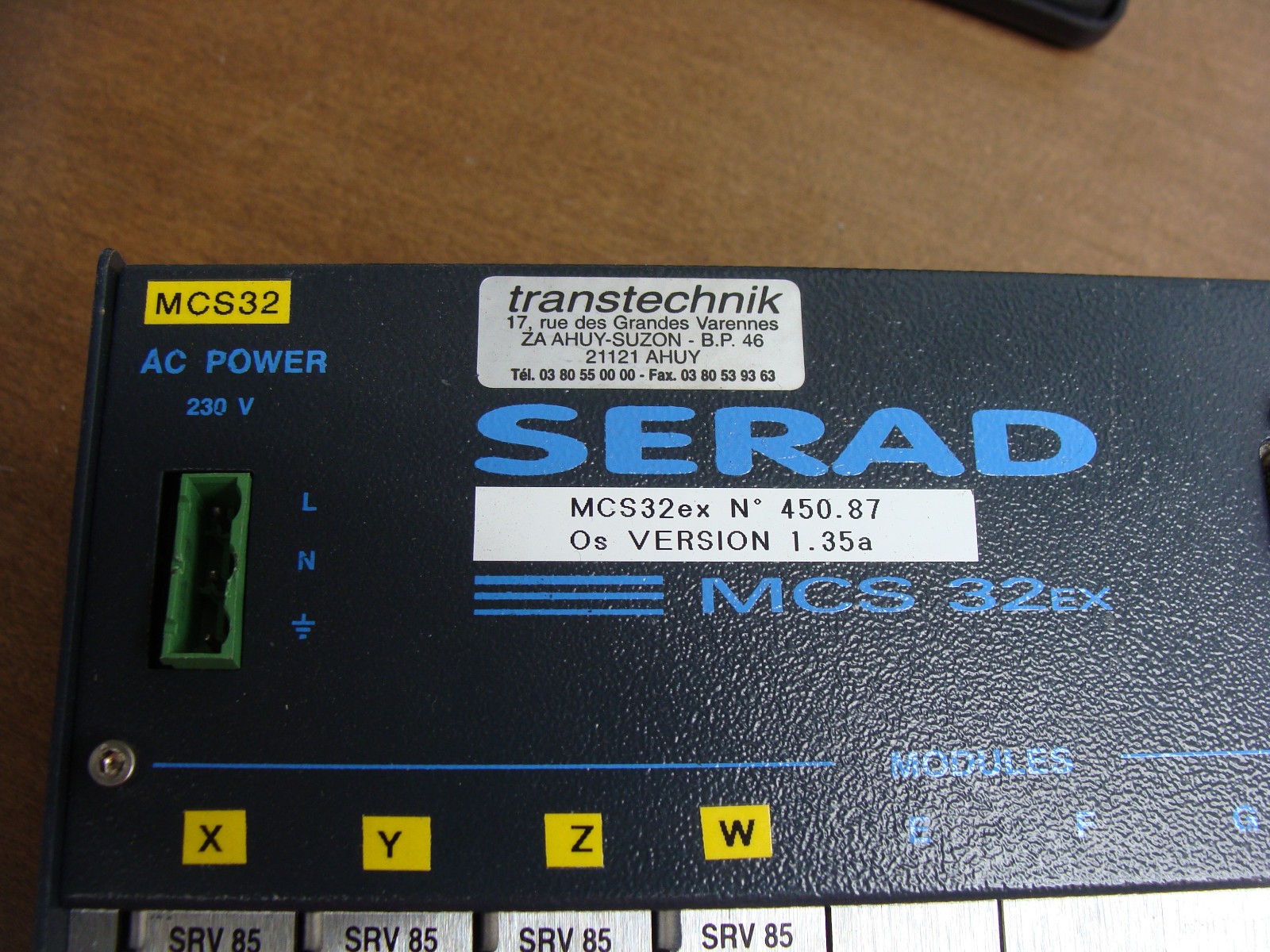 SERAD MCS 32EX MOTION CONTROLLER MODULE CHASSIS WITH 4 SRV 85 MODULES