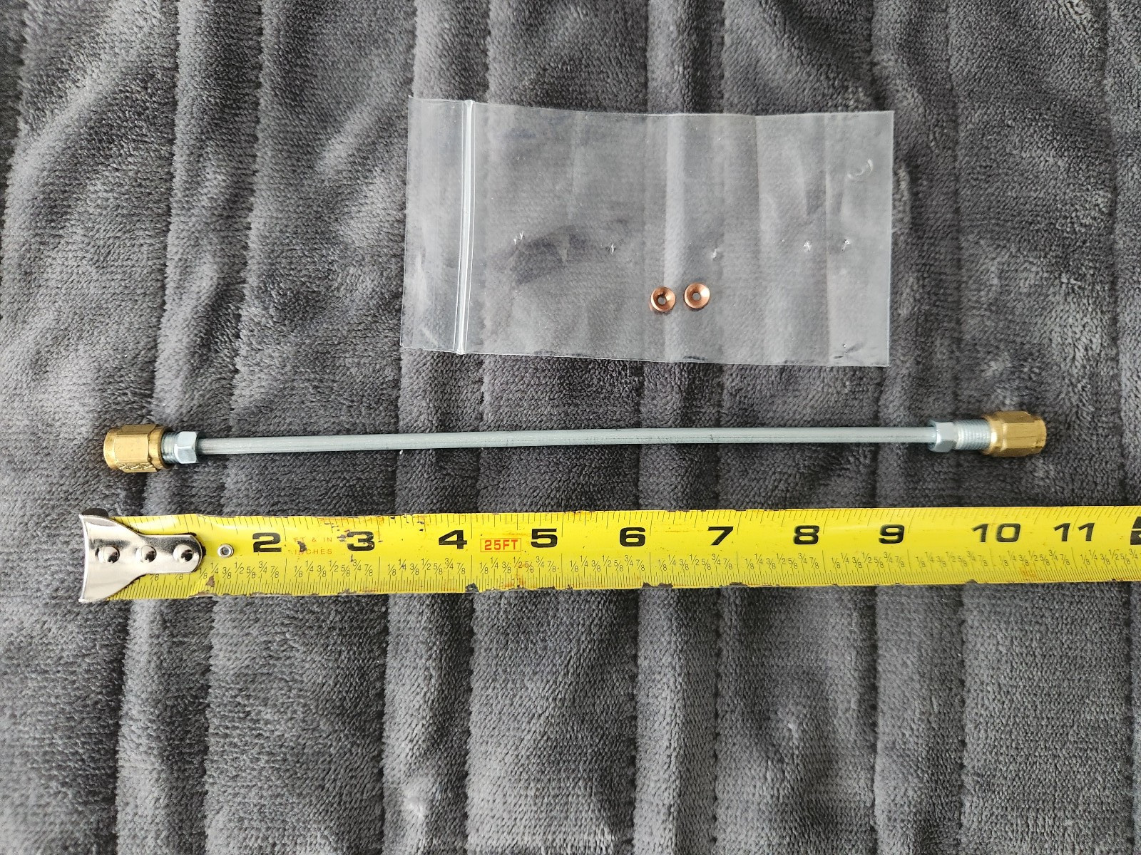 3/16″ Brake Line Kit with Fittings, 10″ Long Stainless Steel Brake Line
