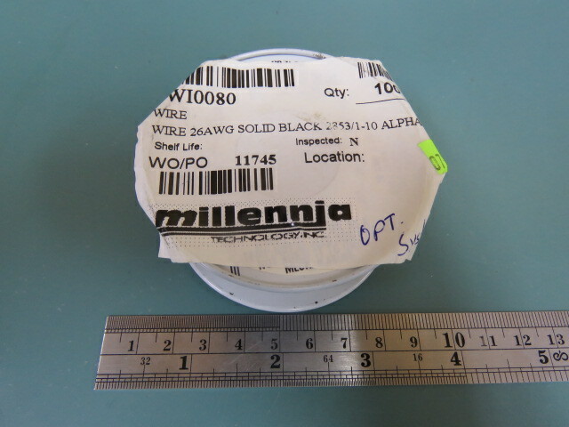 ALPHA WIRE 2853/1-10 Qty of 100 per Lot WIRE 26AWG SOLID BLACK 2853/110 ALPHA;