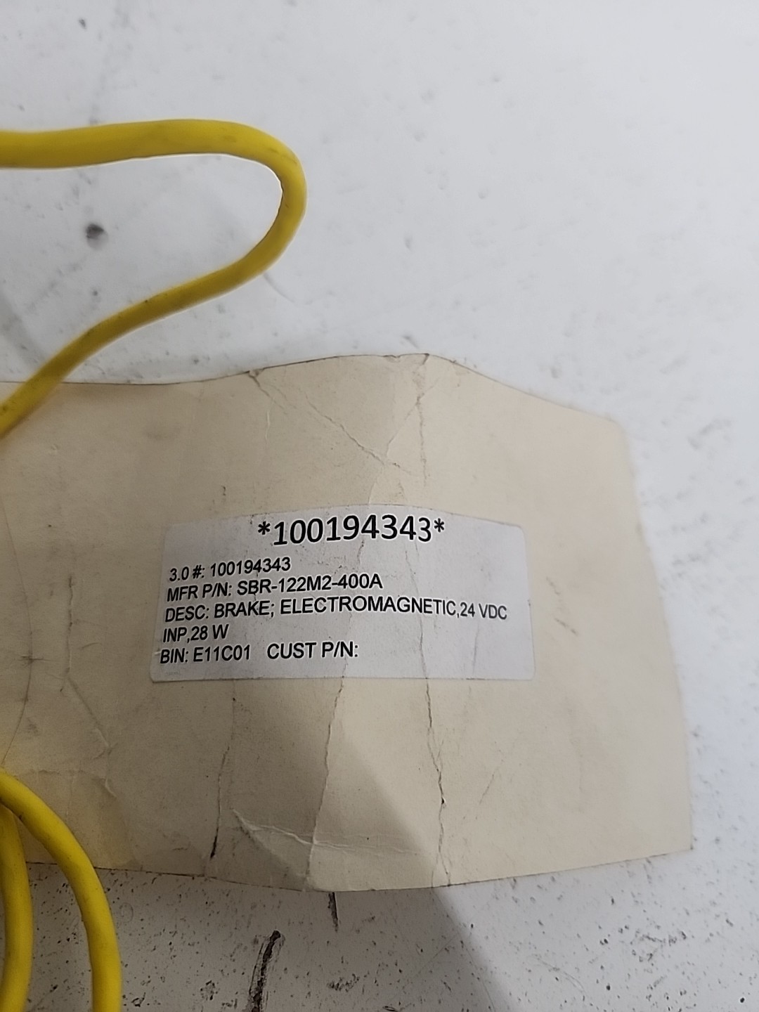 Shinko Electric Co. ELECTROMAGNETIC BRAKE SBR-122M2-400A **USED **